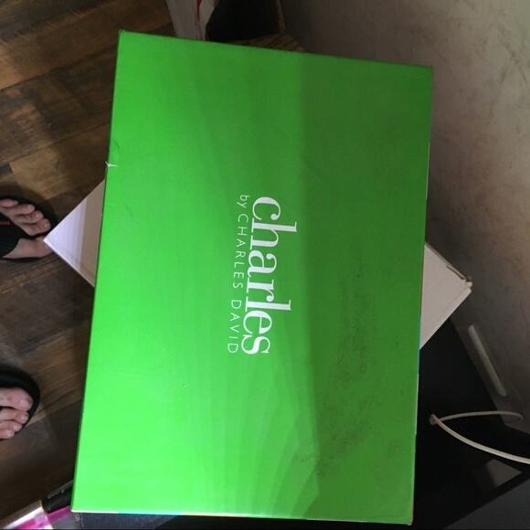 Charles white leather heels , wedge heel white strappy style straps silver clasp - Picture 5 of 6